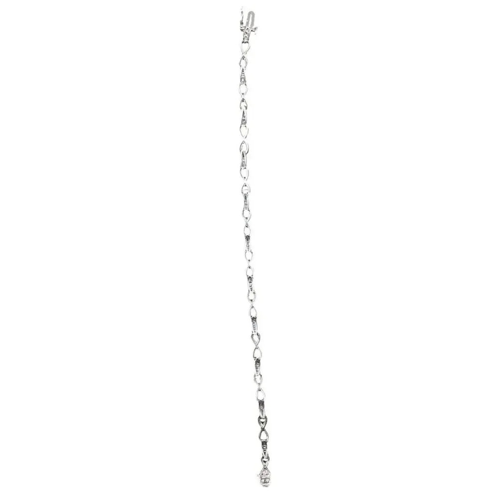 10K White Gold Diamond Infinity Design Bracelet (22102)